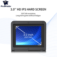 POWKIDDY v90 czarna wersja 3-Cal IPS Screen Flip przenośna konsola otwarta konsola do gier 16 symulatorów PS1 prezenty dla dzieci 2